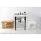 Kingston Brass 30 Carrara Marble Console Sink with Stainless Steel Legs, Marble WhiteMatte Black LMS30M80ST - alternate 5